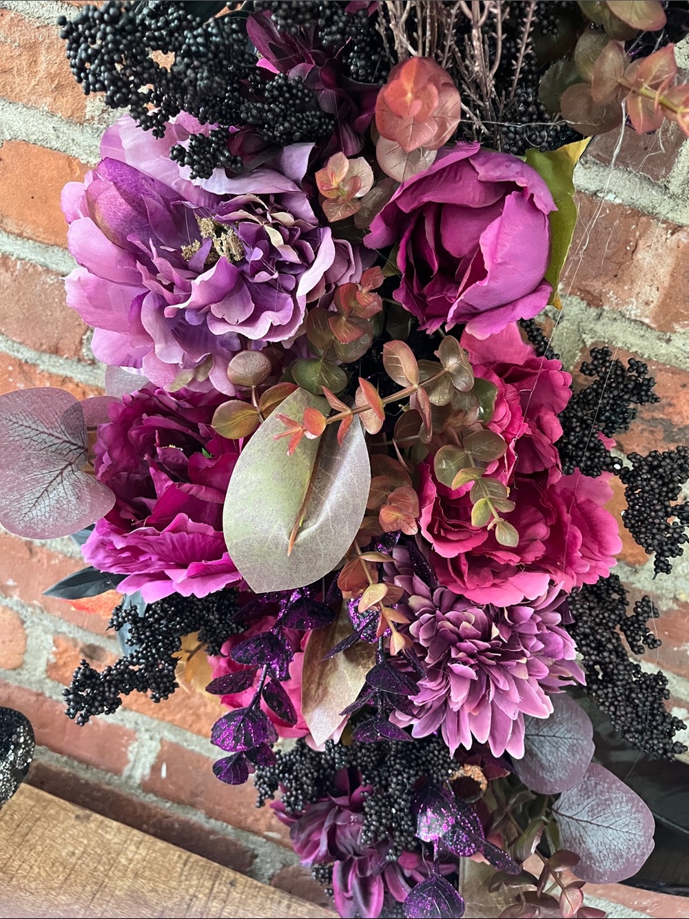 Noir night Crescent Moon Floral Wall Accent in Purple by - Picture 3 of 16